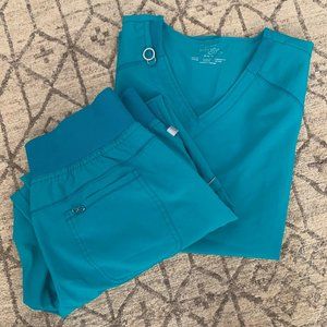 Cherokee Infinity Jogger Scrub Set TEAL